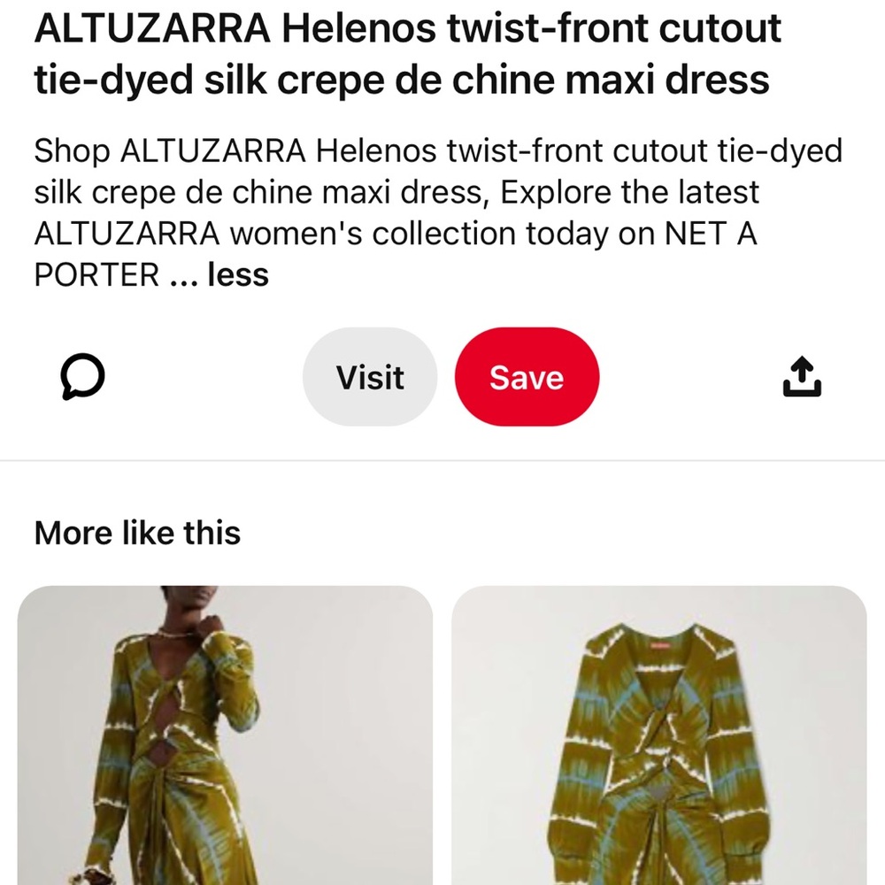 ALTUZARRA Helenos twist-front cutout tie-dyed silk crepe de chine maxi dress. - Picture 5 of 15